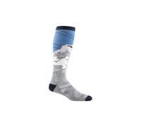Darn Tough Vermont Men's Merino Wool Yeti Patterned Knee High Midweight Ski Snowboard Socks in Grey | Size: Medium Darn Tough Vermont Grey M