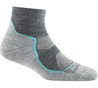 Darn Tough Vermont Women's 1987 Light Hiker 1/4 Lightweight with Cushion | 54% Merino Wool, True Seamless Toe, cushion underfoot, keeps feet dry, all-weather performance, knit in Vermont USA
