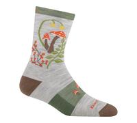 Darn Tough Vermont womens Mellow Mushrooms Micro Crew Lightweight With Cushion, Ash, M