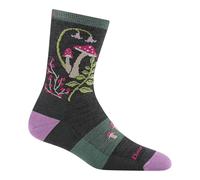 Darn Tough Vermont womens Mellow Mushrooms Micro Crew Lightweight With Cushion, Charcoal, M