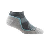 Darn Tough Women's Light Hiker No Show Lightweight with Cushion - Large Slate Merino Wool Socks for Hiking