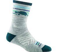 Darn Tough Women's Pacer Micro Crew Ultra-Lightweight with Cushion - Large Gray Merino Wool Socks for Running