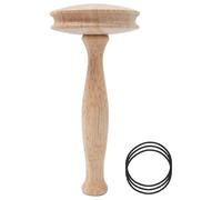 Darning Kit - Compact Wooden Repair Bundle, Rubber Band Weaving Frame, Needle Holder Pin Cushion, Curved Tapestry Pins | Hand Sewing Mender Set for Garments Hats Gloves Rugs Home Travel Use