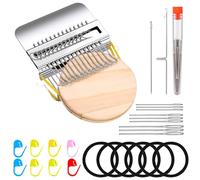 Darning Loom, 14 Hooks Mini Darning Loom Machine, Speed Weave Repair Darning Tool Kit, Small Weaving Loom Knitting Tool for Adults Beginners Quickly Knitting Quickly Knitting Jeans Socks DIY Sewing