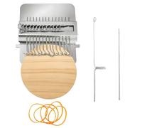 Darning Loom, Darning Loom Speedweve Type Weave Tool, 14 Hooks Wood Weaving Knitting Machine, Weaving Loom Kit for Beginners Mending Jeans, for Repair Clothes or Socks, DIY Beautiful Weaving Arts