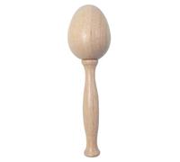 Darning Mushroom, Wooden Darning Tool with Removable Handle 2-in-1 Darner for Socks, Knits, and Clothes Repair, Includes Needle Storage (Beige, 7.7 Inch) Egg