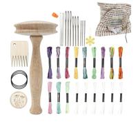 Darning Mushroom, Wooden Sewing Tool Embroidery Kit, Loom Knitting Machine, Quickly Mending Needlework Craft Supplies for Sewing Socks, Clothes