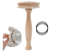 Darning Set - Loom Knitting Machine, Wooden Mushroom Device, Portable Sewing Craft, Darning Mushroom Made of Wood, Darning Yarn Tool Set for Stuffing Sock Holes and Other Crochet and Knitting