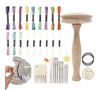 Darning Supplies Kit | Smooth Wooden Mushroom Darner | Darning Mushroom UK Darning Egg | Complete Darning Kit for Beginners Quickly Mending Jeans Socks, Artful Patterns, Repair Clothes
