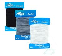 Darning Wool Bundle Classic (Black, White, Mid Grey)