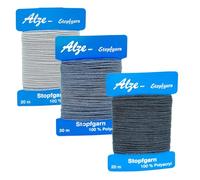 Darning Wool Bundle Monochrome (Light Grey, Mid Grey, Dark Grey)