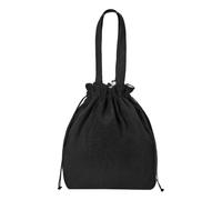 DARO-HGL Retro Corduroy Drawstring Lunch Bag - Soft Textured Pouch for Women Students, 5mm Foam Base, Perfect for School Office Daily Use (black)