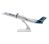Daron SkyMarks Westjest Q400 1/100 Collectible Molded Plastic Airplane with Spinnable Propellers Perfect for Ages 14+