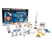 Daron Space Adventure 15 Pieces Lunar Exploration - Diecast Metal and Plastic Space Vehicle and Accessories, Toy and Collectible, for Ages 3+