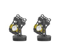 Daroplo 2 x winder for watches, mechanical rotomat for winders, display, number of exercise steps, sport A, black, A