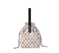DAROSS Canvas Drawstring Lunch Bag，Insulated Bento Tote，Reusable & Durable for Women | Perfect for Office, School，Picnic, or Travel (Rabbit)