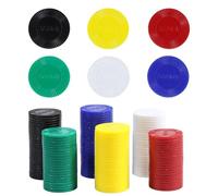 Darovly 480Pcs Plastic Poker Chips Bulk Poker Card Game Chips Counting Markers for Game Play Learning Math Counting Kids Teaching Rewards（3CM/1.18Inch in Diameter,6 Colors）