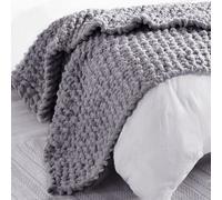 Darphe Dark Gray Stretchable Hand-Woven Knitted Wool Yarn 60Cm L X 60Cm W