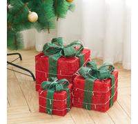 Darphe Light-Up Hemp Square Christmas Gift Box (3 Pieces) With Lights