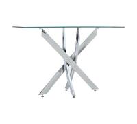 Darphe Modern And Futuristic Clear Glass Top Coffee End Table Tempered Glass Table