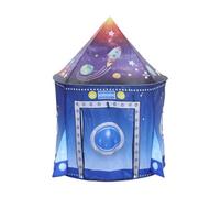 Darphe Outer Space Theme Kids Pop-Up Play Tent Blue Polyester With P Boo Windows Indoor Outdoor