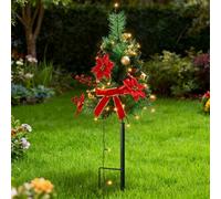 Darphe Set Of 2 Artificial Christmas Trees With Lights, 76Cm Tall, For Garden Or Patio Use.