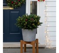 Darphe Single Artificial Deluxe Mushroom-Shaped Christmas Tree Stake, 44Cm W X 51.5Cm H
