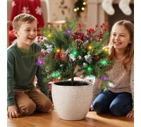 Darphe Single Artificial Mushroom-Shaped Christmas Tree Stake, 58.5Cm W X 52.5Cm H