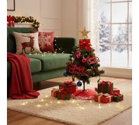 Darphe Small Desktop Mini Christmas Tree With Deluxe Decorations, 29Cm X 55Cm