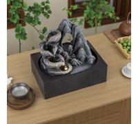 Darphe Tabletop Waterfall Rockery Fountain With Soft Led Lighting Includes Three Suction Cups