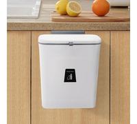 Darphe White 9L Hanging Kitchen Compost Bin Hanging Trash Can