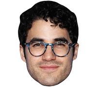 Darren Criss (Glasses) Celebrity Mask, Flat Card Face, Fancy Dress Mask