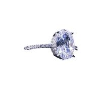 DarryDooly 2021 925 Solid Sterling Silver Big Oval Rings For Women Wedding Engagement Finger Jewelry Personalized