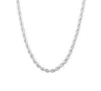DarryDooly 4MM Twist Rope Chains Lobster Clasp Collares Necklaces Women 925 Silver Statement Chain Necklace For Men Gift