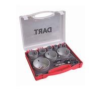 DART 14 Piece HSS Bi-metal Holesaw Set - Hole Cutter Core Drill Bits for Power Drills - Bi-metal Hole Saw Suitable as Plasterboard Metal and Plastic Hole Cutter/Timber Hole Saw/Desk Hole Saw/Downlight