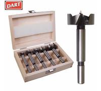 DART 5 Piece 15,20,25,30 & 35mm Forstner Spur Wood Drill Bit Set & Case, FORST5