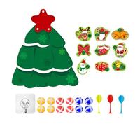 Dart Board - 42 Centimeter Cute Shape Of A Christmas Tree Dart Board | DIY Christmas Games With Self Adhesive Balls,For Indoor Outdoors Playroom Backyard Game Decoration