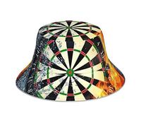 Dart Board Adult Sun Hat, Fashion Double-Sided Design Printing, Men and Women Universal Summer Travel Bucket Beach Hat. Black, Black, One Size, Black, One Size