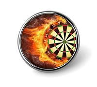 Dart Board Badge,Comfort Light in Weight Round Emblem Cute Funny Decor Brooch Smooth Does Not Fade Badges for Hats Jackets Coat Shirt