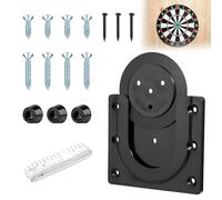 Dart Board Bracket Black, Professional Dart Board Accessories Includes Dartboard Bracket, Screws, Wall Hanging Hooks and Tape Measure