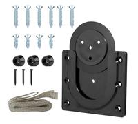 Dart Board Bracket Kit, Black Dartboard Wall Mount Set with Screws, Stabiliser Pads, Nails and Tape Measure, Dartboard Hanging Accessories for Home and Club