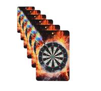 Dart Board Car Air Fresheners 6 Pcs Funny Hanging Car Air Fresheners Cute Long Lasting Scented Mirror Hanging Decoration Ornaments Gift Auto Interior Decor For Men Women Rectangle