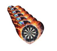 Dart Board Car Air Fresheners 6 Pcs Funny Hanging Car Air Fresheners Cute Long Lasting Scented Mirror Hanging Decoration Ornaments Gift Auto Interior Decor For Men Women Heart Shape