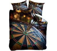 Dart Board Double Quilt Cover Set Scoreboard Soft Brushed Microfiber Bedding Set, Dart Board Reversible Duvet Cover 200x200 cm 3 Pcs Bed Sets - Quilt Cover with 2 Pillowcases 50x75cm aa118