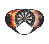 Dart Board Double-Sided Silk Sleep Mask, Adjustable Light Blocking Eye Mask for Travel, Men & Women, Soft Comfortable Blindfold 20x10cm
