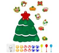Dart Board for Children - 16 Inches Christmas Tree Target, DIY Games for Christmas Parties with Adhesive Balls, for Children Indoor Outdoor Yard Holiday Birthday