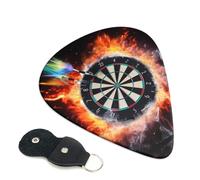 Dart Board Guitar Picks 6-Pack - Pick Set (0.46mm / 0.71mm / 0.96mm) Suitable For Guitar And Ukulele Playing