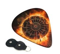 Dart Board Guitar Plectrums, 6 Guitar Plectrums, Double Sided Printing, For Acoustic Guitar, Bass, Ukulele, Electric Guitar (0.46 Mm 0.71 Mm 0.96 Mm)