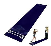 Dart Board Mat Set, Portable Game Floor Cover, Non Slip Velvet Throw Zone with Alignment Mark System, Protective Sport Carpet Layer, Club Tournament Design Style, Entertainment Room Use