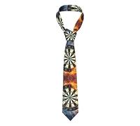 Dart Board Men's Tie - All-over Printed Slim Fit Suit Tie for Business Occasion Birthday Party Wedding Banquet